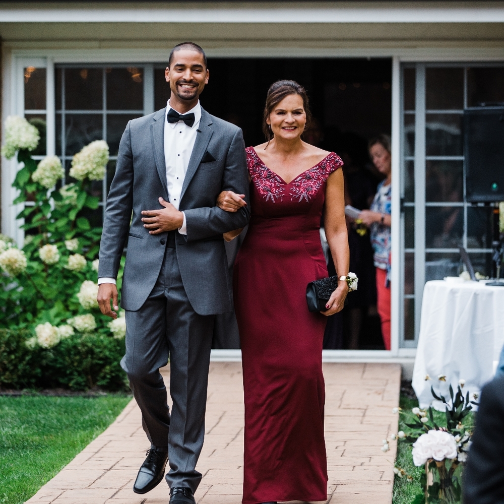 Christina Wu Mahogany MOB Dress